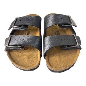 Birkenstock Arizona Kids Sandals Slate Black Animal Embossed Size 26 Toddler